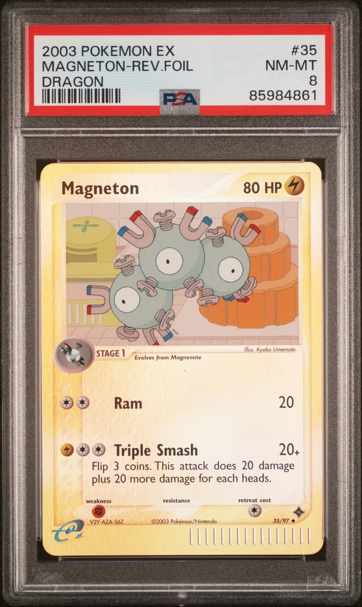 PSA 8 Magneton Reverse Holo #35 2003 Pokemon Ex Dragon 85984861 | eBay