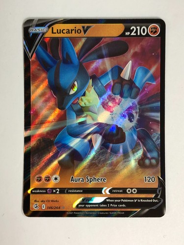 Pokemon TCG Fusion Strike Lucario V 146/264 Near Mint