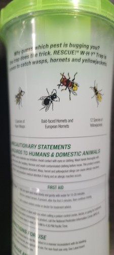 Qty2 Rescue W-H-Y Trap Wasp Hornets Yellow jacket Traps - Picture 4 of 4