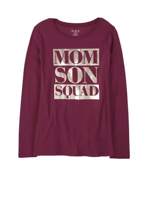 The Children s Place Boy Long Sleeve Mom Son Squad Size M 7/8 Brand New NWT