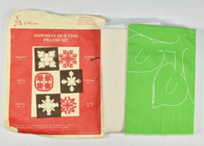 EA Of Hawaii Hawaiian Quilting Pillow Kit ANTHURUM Quilt Vintage 1979 Green