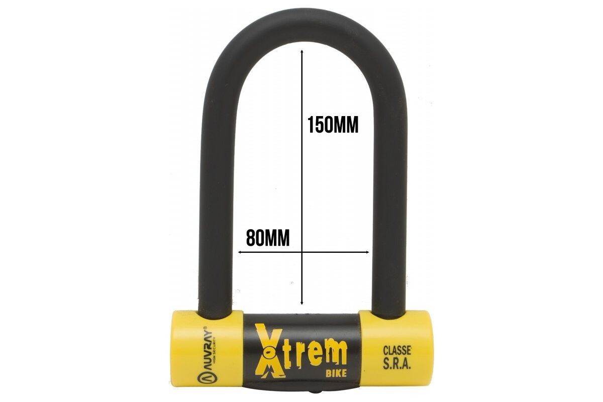Antivol u moto et vélo de course Auvray Xtrem compact 80x150 mm