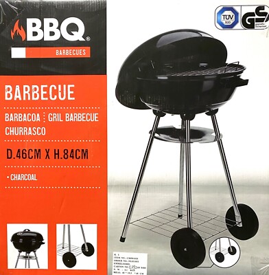 XL Kugelgrill  46x84cm Holzkohlegrill Standgrill Grillwagen Rundgrill BBQ Grill