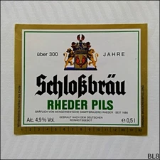 Schlossbrau Rheder Pils Beer Label (BL8)