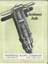 1930 AD Brochure Jackhamer Drills Ingersoll-Rand NY Jackhammer Construction