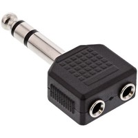 Inline® Audio Adapter Stereo, 6,3Mm Klinke Stecker An 2X 3,5Mm Klinke Buchse