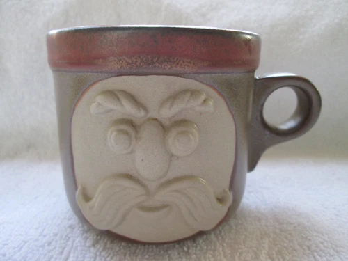 Fitz and Floyd, FF, mustache mug/cup