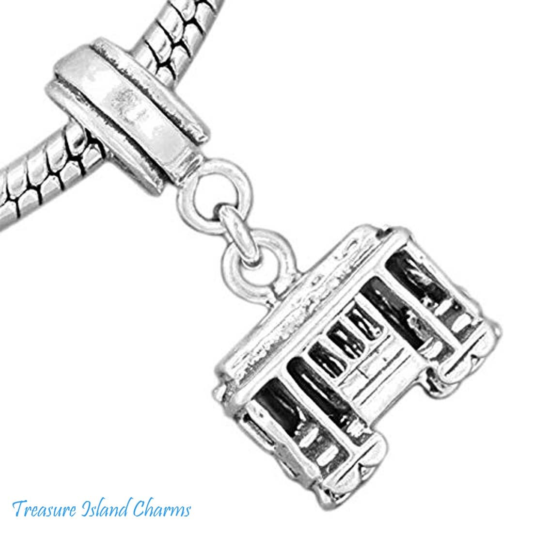 Cable Street Car San Francisco 925 Sterling Silver European Bead Charm Euro