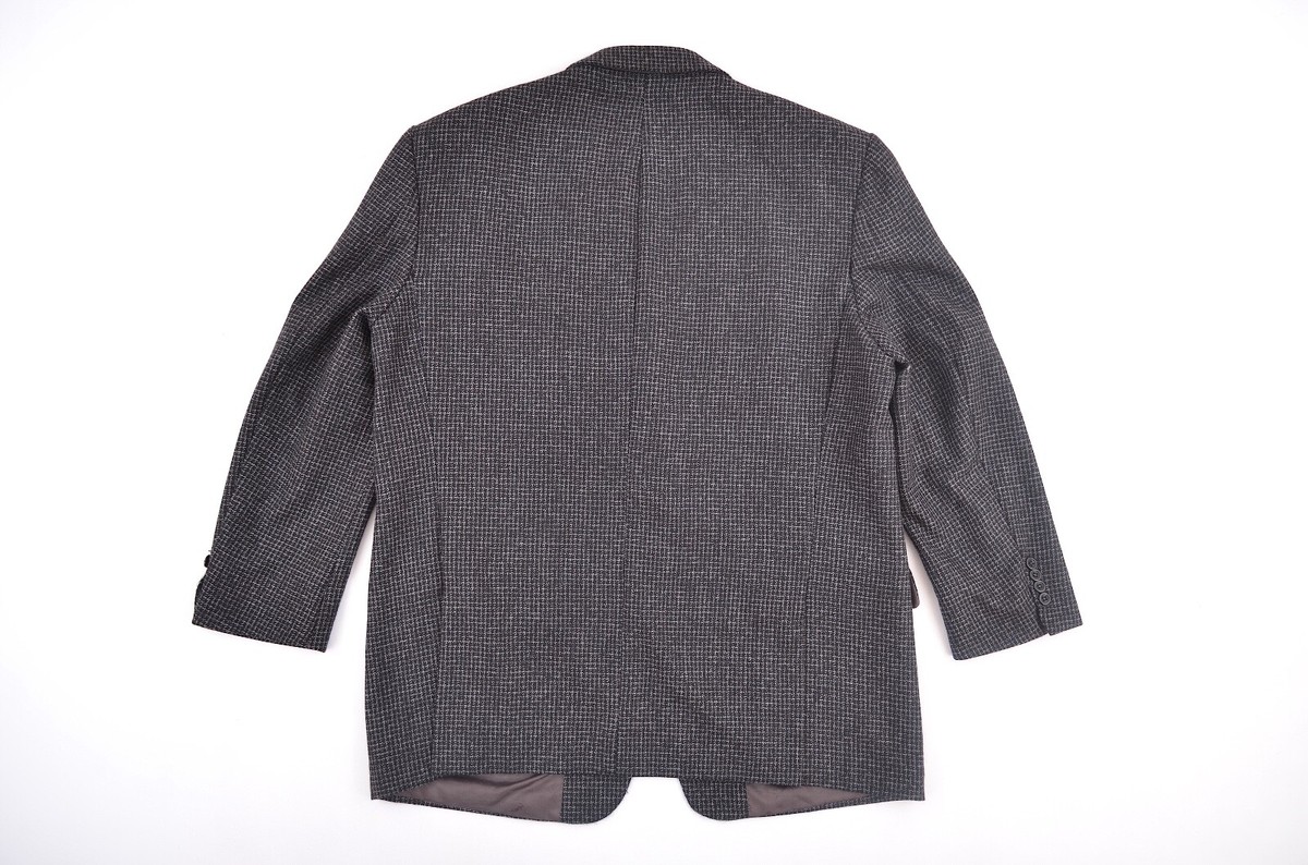 Yves Saint Laurent チェック柄スーツ Yves Saint Laurent Vintage Plaid Check Gray Blazer Jacket