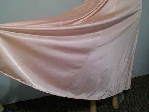 Vtg Monica Tilley for Vassarette Silky Peach Nylon Long Full Sweep Nightgown M - Picture 6 of 8