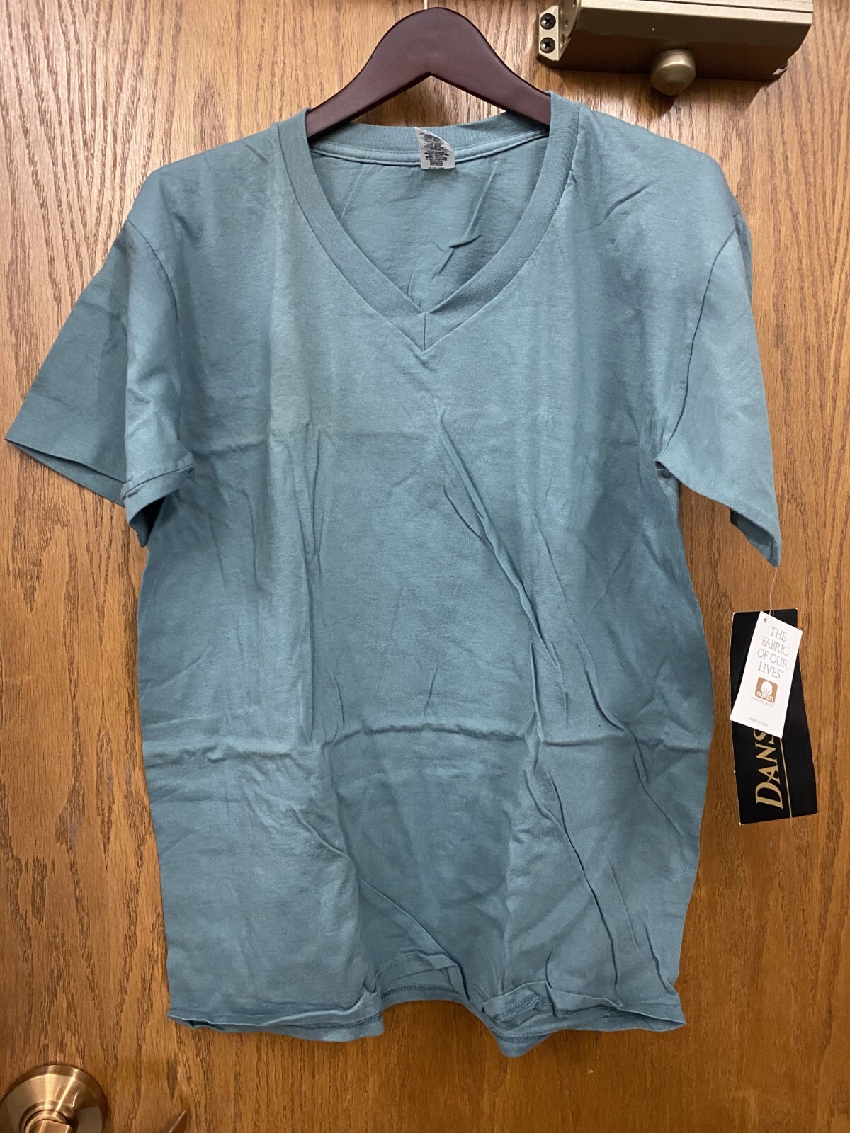 Danskin V-Neck T-Shirt  in Eucalyptus S/M NWT!