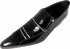 Og Chelsy - Italian Designer Business Slippers White Stripes Black 43