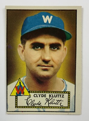 1952 Topps Baseball #132 Clyde Kluttz (Senators) 124E