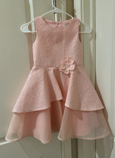 David Charles Light Pink Sleeveless Girls Flower Dress Kids Size 8 Yrs