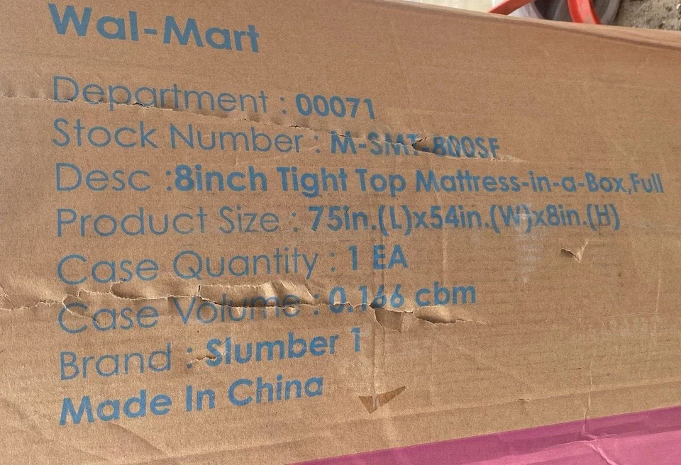 Full Size 8" Tight Top Mattress in a box Slumber 1 Bed Mattress 75L X 54W X8H - Image 4 of 4