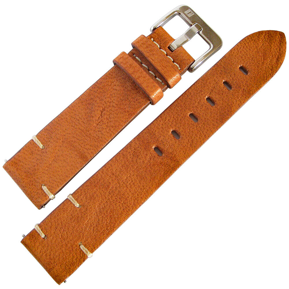 20mm ColaReb Matera Brown Quick Release Sheepskin Leather Italy Watch Band Strap