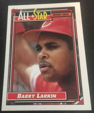 Barry Larkin - 1992 Topps - #389 - Cincinnati Reds - All Star - HOF