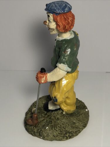 Estatuilla de payaso de golf taza regalo golfista taza de café de colección juego de valet base de madera con caja - Imagen 3 de 14