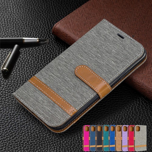 Case For Samsung S25 S24 Ultra S23FE S10 S8 S9 S7 Denim Leather Card Wallet Flip - Picture 2 of 21