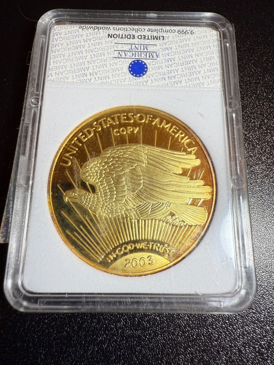 2003 Replica 1933 Double Eagle – 24K Gold-Layered Copper Coin by