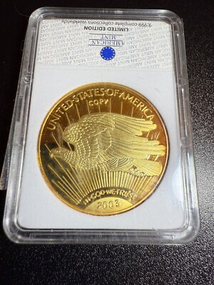 2003 Replica 1933 Double Eagle – 24K Gold-Layered Copper Coin by
