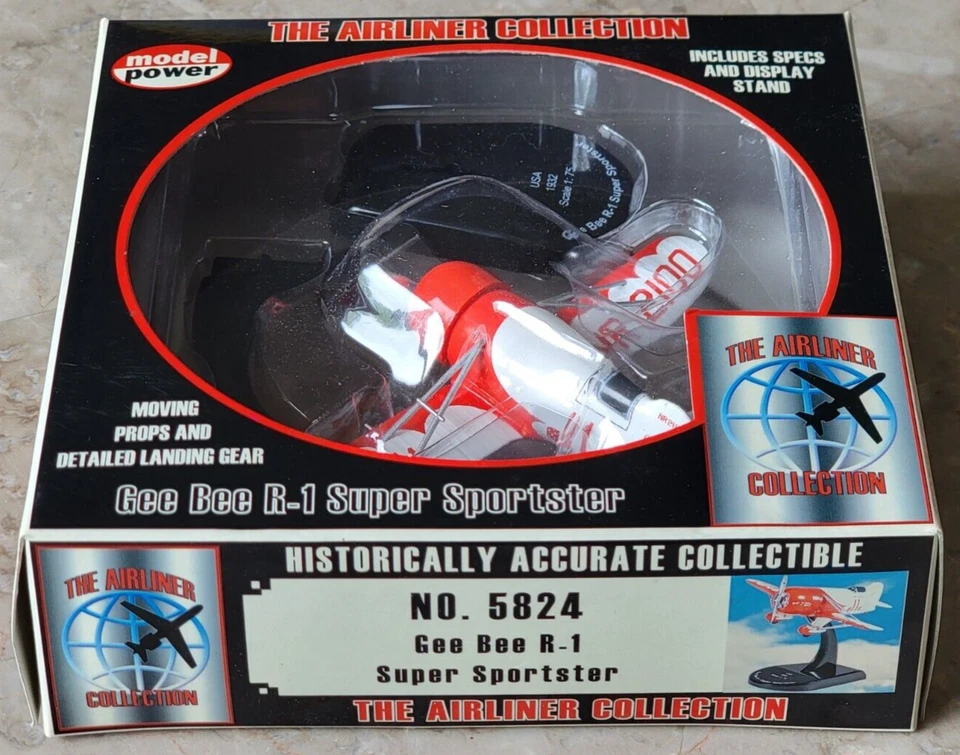 MODEL POWER THE AIRLINER COLLECTION 1:75 SCALE GEE BEE R-1 SUPER SPORTSTER 5824 - Image 2 of 4