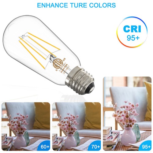 8 Pack E26 Volxon Vintage Edison Light Bulbs for Wall Lamp Pendant Fixture 4000K - Picture 6 of 9