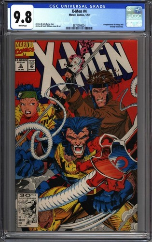 * X-MEN #4 CGC 9.8 1st Omega Red Jim Lee Art Byrne 1992 (3871056024) *