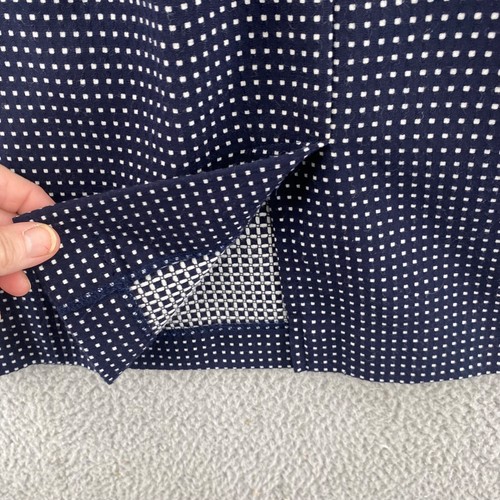 Lauren Ralph Lauren Kleid Damen 10 Navy Polka Dot Etui Gürtel Plissee Büro - Bild 6 von 11