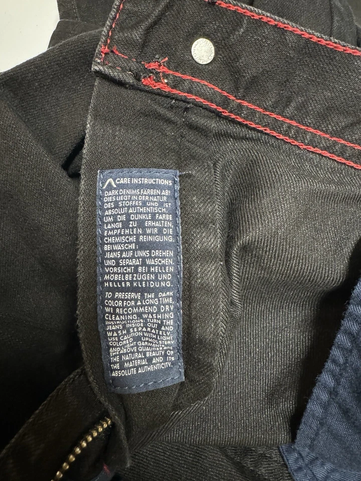 Alberto 牛仔裤男式 36x34 码美国现代版型纯色黑色棉混纺 — 第 4/4 张图片