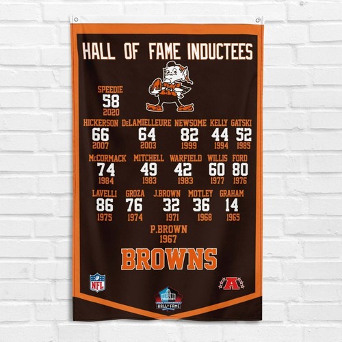 For Cleveland Football Fans 3x5 ft Flag Hall of Fame Inductees Banner - Picture 2 of 12