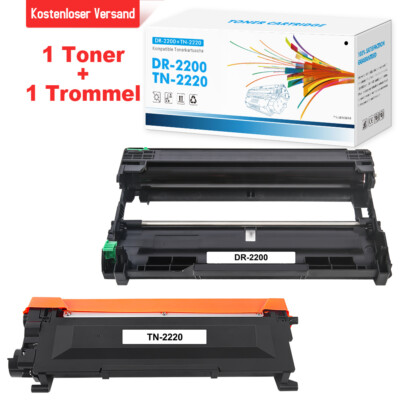 Toner & Trommel Fits Brother HL-2240 MFC-7360N HL-2240D HL-2270DW TN2220 DR-2200