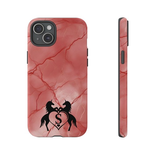 Pink Marble Phone Case For iPhone and Samsung Custom Unicorn Monogram - Picture 17 of 114