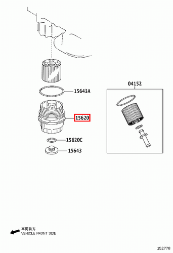Genuine Camry GSV50 GSV40 Estima GSR55 GSR50 3.5 Oil Filter Housing Cap - Picture 14 of 20
