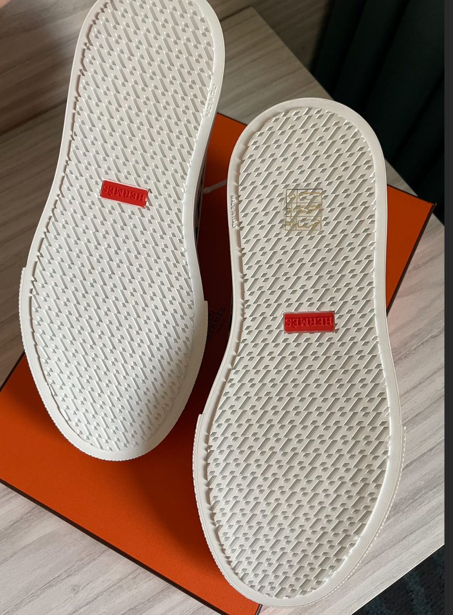HERMES スニーカー ゲット / Prunoir / Blanc Get sneaker | Hermès USA