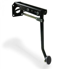 Universal Brake Pedal Kit Rt Adjustable Mount Bracket 3 Chrome Pad