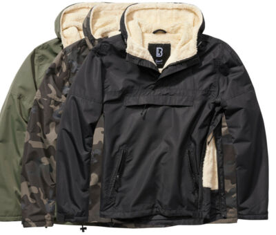 Brandit Herren Winter Jacke Regenjacke Windbreaker Teddyfell Schlupf Übergangs