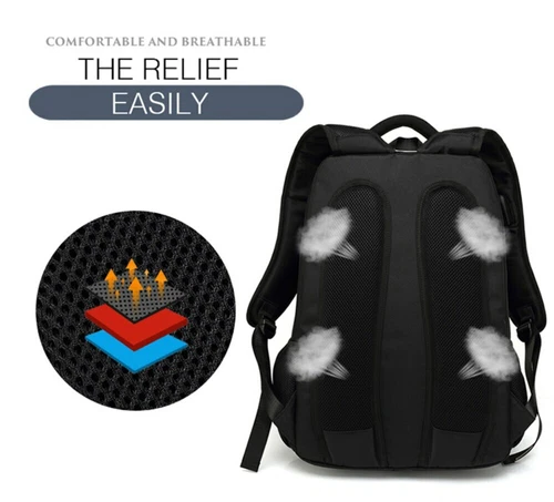 Backpack Laptop Waterproof School Men Travel Bag for Men Business Women Commuter - Picture 5 of 16