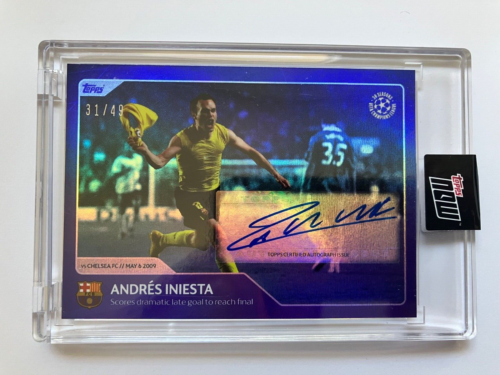 Tarjeta automática paralela ANDRES INIESTA Topps 30 temporadas UEFA Champions League /49