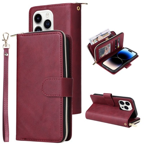 Für iPhone 17 16e 15 14 13 12 11 Pro Max XS 8/7 Wallet Case Leder Flip Cover - Bild 15 von 65