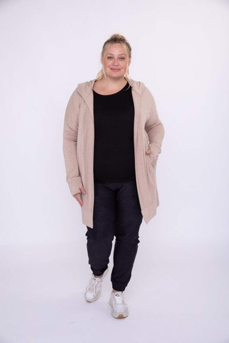 Cardigan Mono B Curvy Longline con cappuccio e tasche - Foto 8 di 10