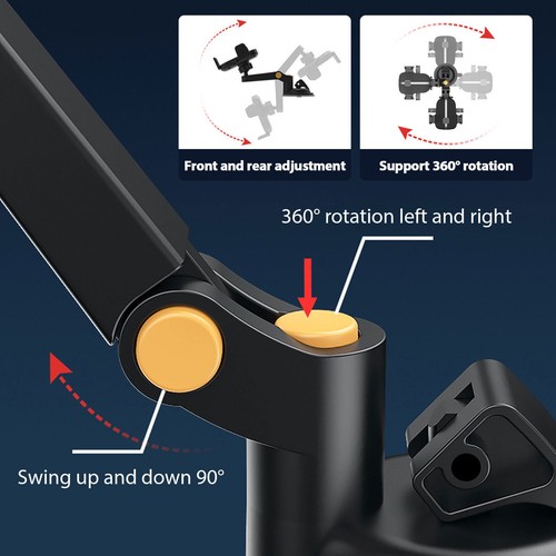 360° Car Stand Dashboard Windshield Mount Cell Phone Holder GPS One-button Lock - 第 7/12 張圖片