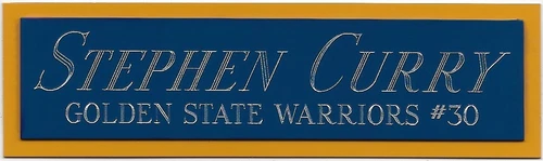 STEPHEN CURRY WARRIORS NAMEPLATE FOR AUTOGRAPHED SIGNED BASKETBALL- JERSEY-PHOTO