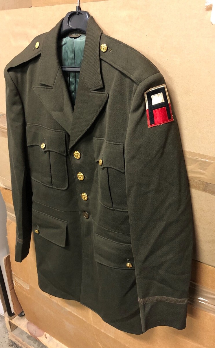 【Special】【WWⅡ】40s US ARMY Officer Jacket Vintage 40s WWII Army Officer's Blazer: Tan Wool Uniform