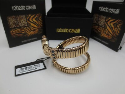 Roberto Cavalli Women's RC5L104M0045 22MM Rose Gold IP Snake