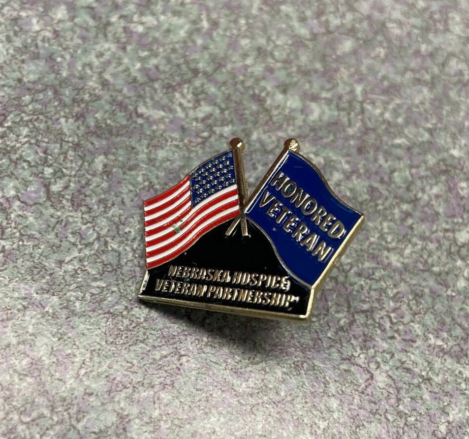 Nebraska Honored Veteran Hospice Veteran Partnership Enamel Lapel Pin Flag VFW eBay
