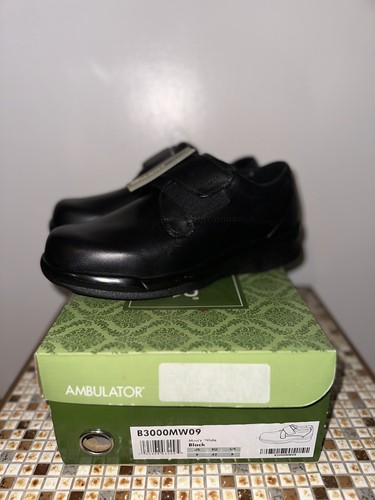 Apex B3000M Ambulator Single Strap Diabetic Men's Casual Black Shoe 9 Wide. - Picture 2 of 6