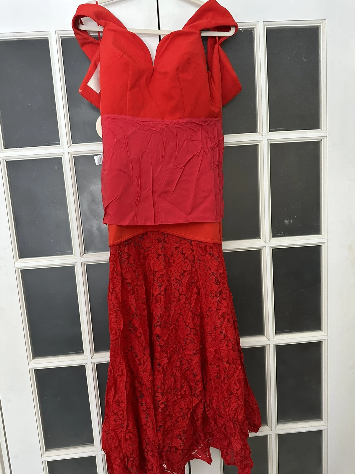 VALENTINO Abito maxi Aijek con fondo in pizzo