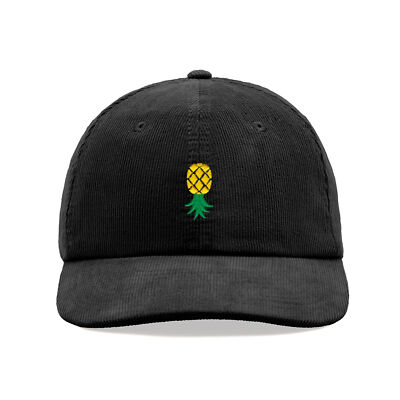 Upside Down Pineapple Cord Baseball Cap Vintage Unisex Papa Mütze Swinger Sonne