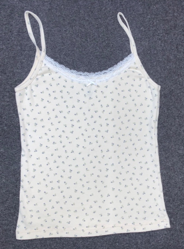 John Galt by Brandy Melville Off white Lace Tank Top with small flowers